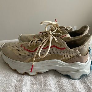 Tan Sorel sneakers. Only worn once were too small but great quality!